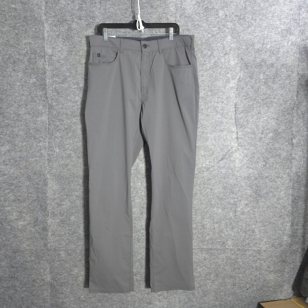 Denali Trent Travel Pant Men 34/32 Tornado Grey Stretch UPF 50 D788146S Straight